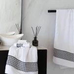 JUEGO DE TOALLAS 3 PIEZAS PATA DE GALLO