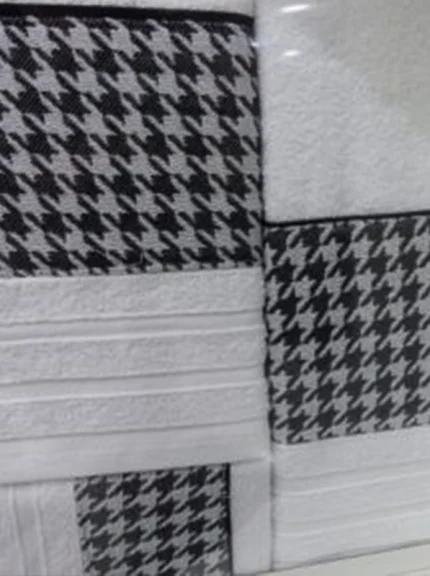 JUEGO DE TOALLAS 3 PIEZAS PATA DE GALLO 2