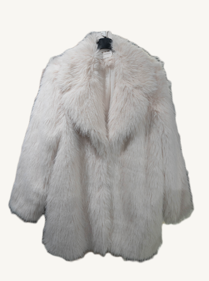 abrigo blanco pelo largo