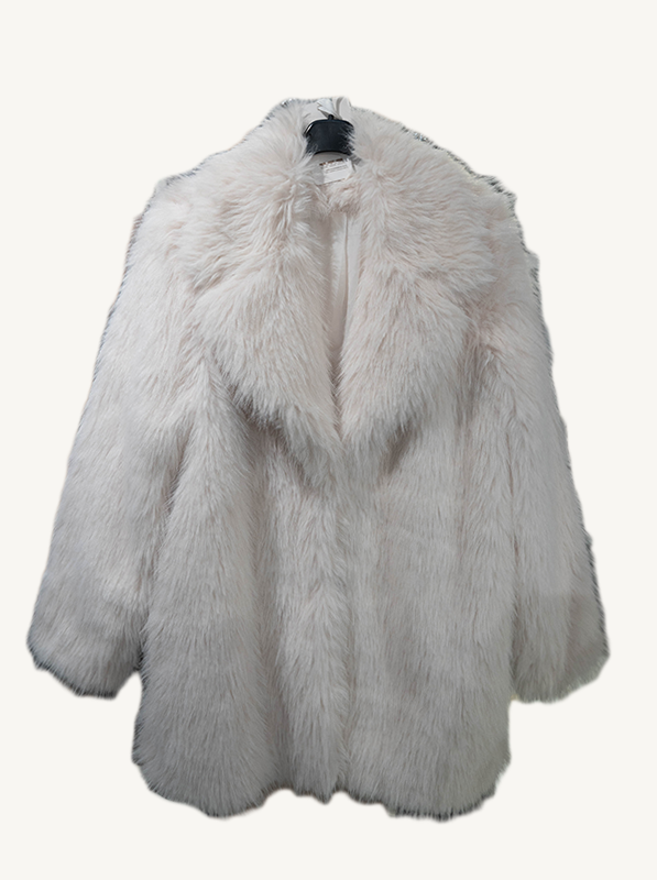 abrigo blanco abrigo blanco pelo largo