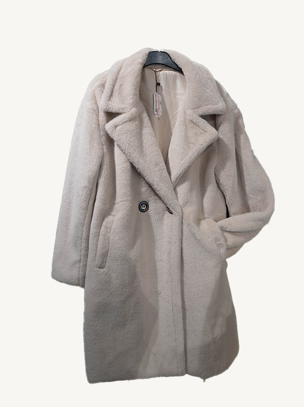 abrigo largo con solapa fiesta