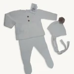 conjunto lanita bebe crudo