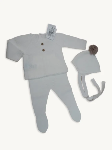 conjunto lanita bebe crudo