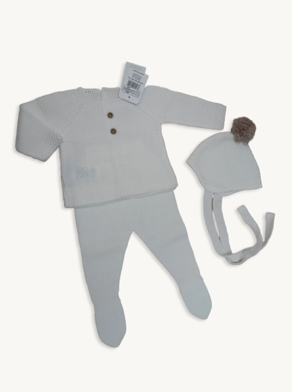 conjunto lanita bebe crudo