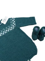 Ranita de Bebé y Patucos de Lana | Conjunto de Punto Estilo Nórdico - Imagen 2