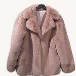 Abrigo de fiesta para Navidad MOLY en rosa palo – Talla única