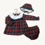 vestidito cuadritos verde navidad