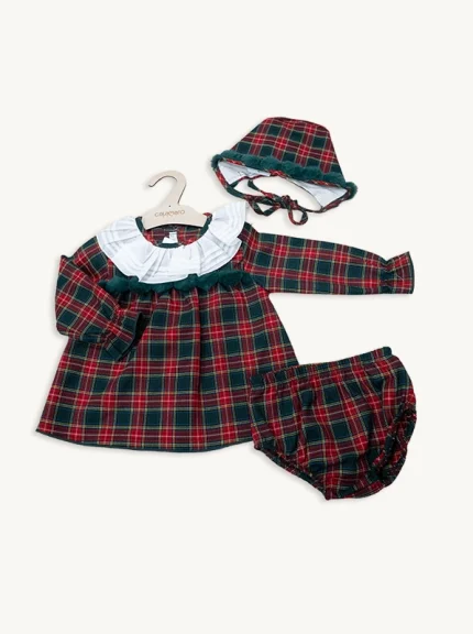 vestidito cuadritos verde navidad