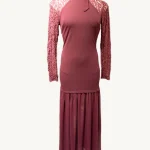 Vestido de fiesta largo burdeos