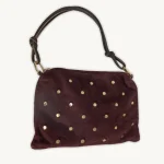 Bolso de antelina pequeño con tachuelas