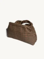 Bolso Pequeño de Cuadritos Tela | Bolso Bandolera Clásico Correa Hombro - Imagen 3