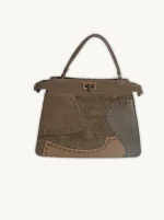 Bolso Mediano Antelina y Piel Efecto Patchwork | Compra Online - Imagen 2