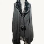 capa de abrigo talla única negra