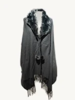 capa de abrigo talla única negra