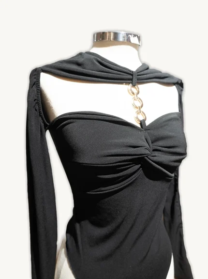 top body escote fruncido detalle