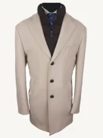abrigo de hombre corto beige