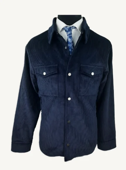 chaqueta de pana hombre azul marino