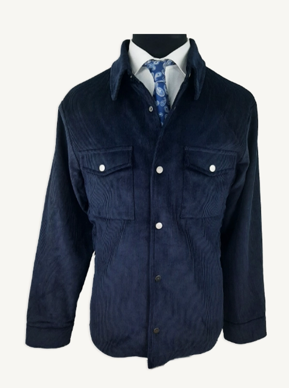 chaqueta de pana hombre azul marino