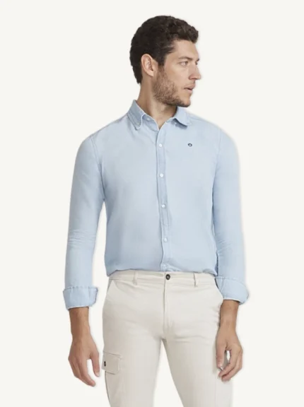 camisa azul celeste hombre vestir