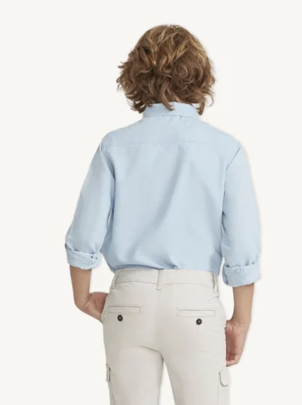 camisa azul de vestir niño adolescente