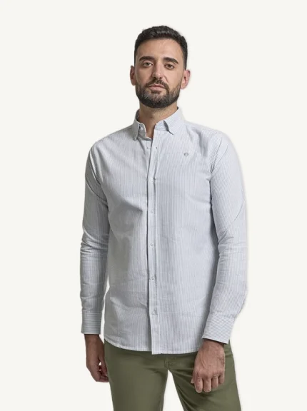 camisa de rayas verdes hombre y niño