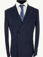chaqueta americana cruzada negra