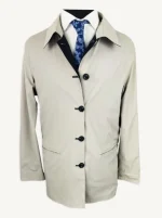 gabardina de hombre reversible a