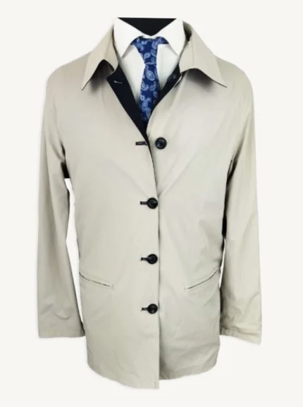 gabardina de hombre reversible a