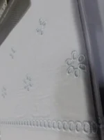 Juego de sábanas CAROLA algodón blanco bordado - Imagen 4