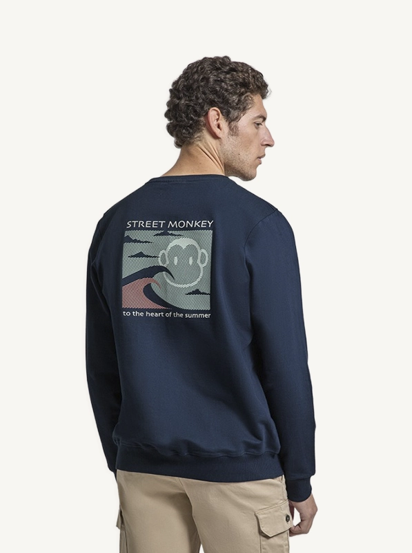 sudadera street monkey azul marino hombre , adolescente y niño 3