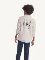 Sudadera beige hombre y niño con diseño geométrico Mister Monkey - Imagen 4