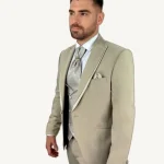 traje novio beige boda columbus