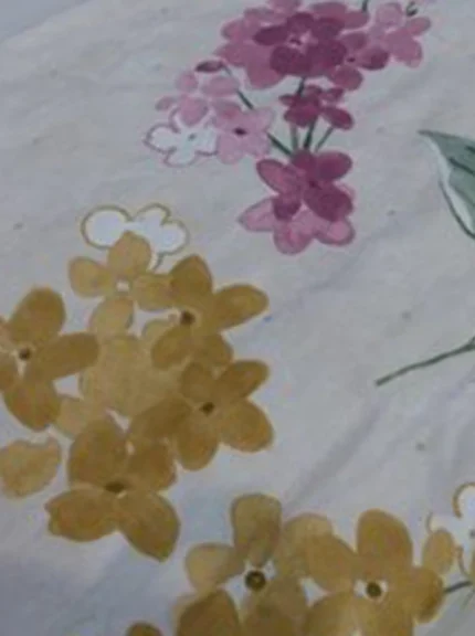 colcha bouti verano floral detalle