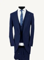 traje chaqué largo hombre azul marino