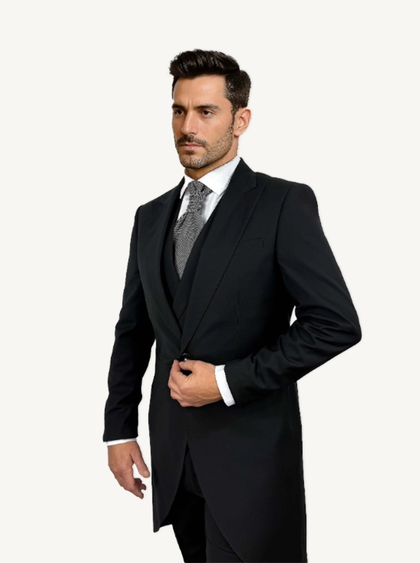 traje chaqué largo hombre Traje Chaqué Largo Hombre Elegante y Ceremonia - Imagen 1